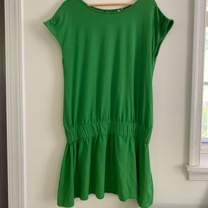 O by Organic x Anthropologie Green Drop Waist Dress